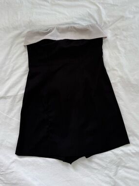 Hello Molly Black Strapless Romper